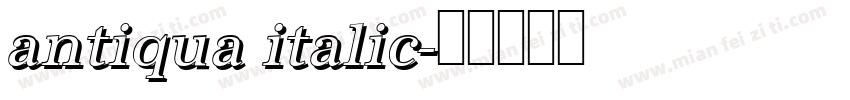 antiqua italic字体转换